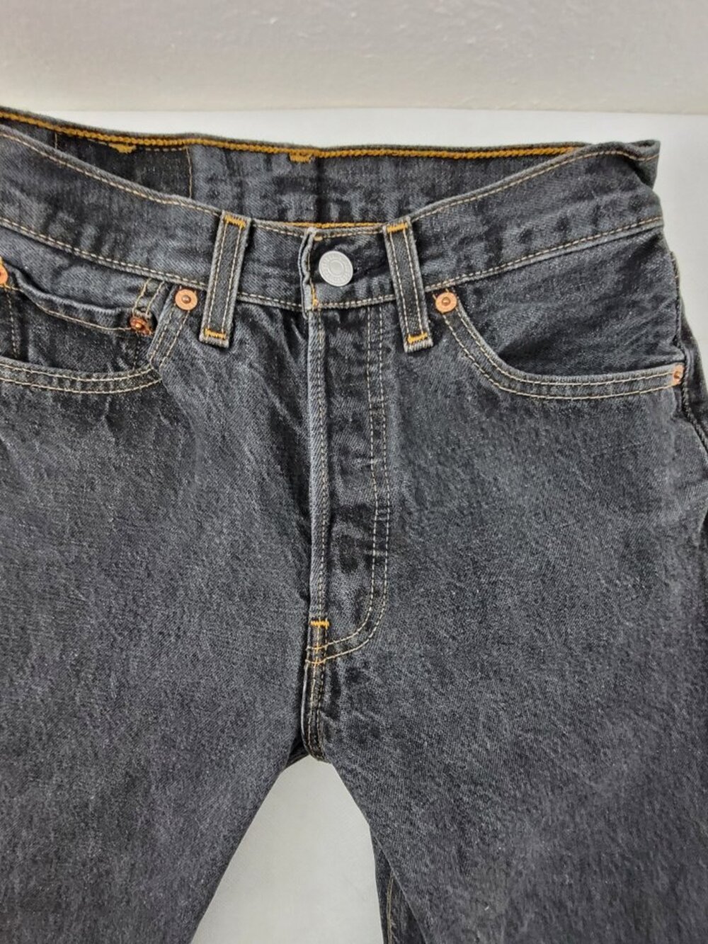 Vintage Black 501 Levi’s Women's 27x32 Fits 25x26.5 USA Made Button Fly Rare - Picture 11 of 16
